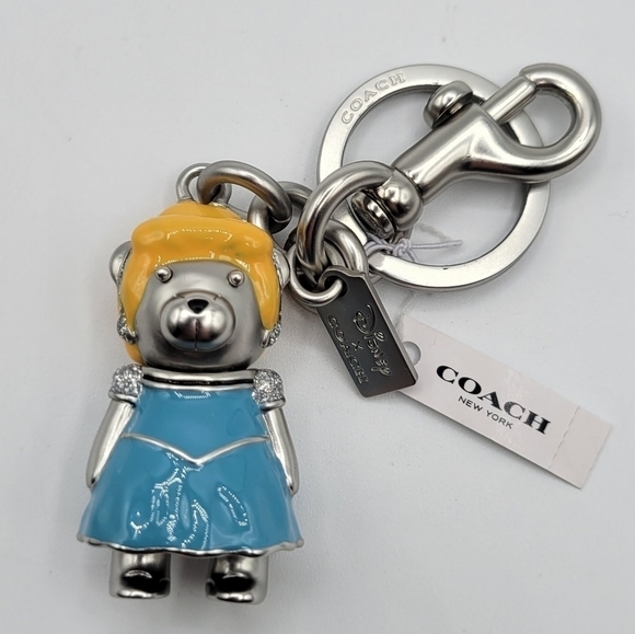 Coach Disney Cinderella Bear Keychain bag charm - Picture 2 of 6